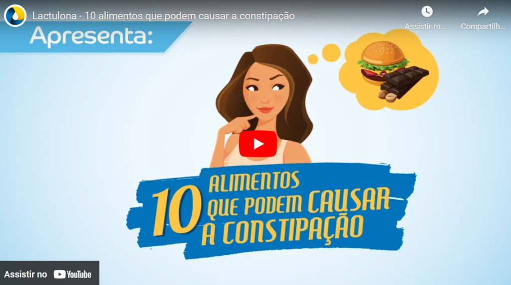 Thumbnail do vídeo "thumbnail 10 alimentos que podem causar constipação" de Lactulona