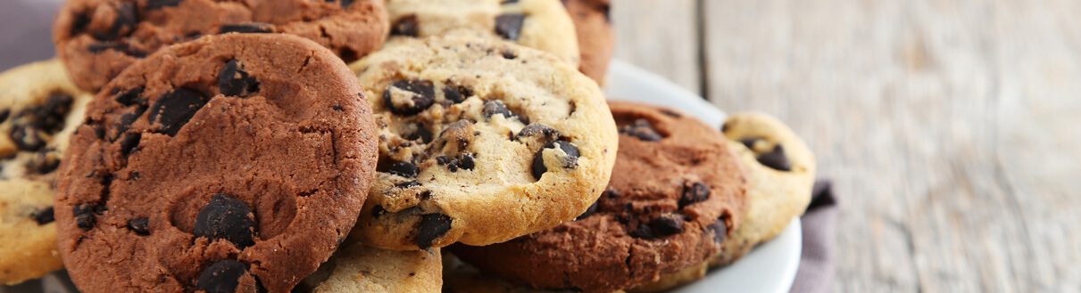 Cookies com gotas de chocolate