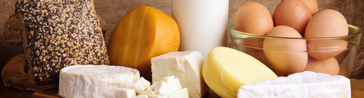 Diversos alimentos derivados do leite